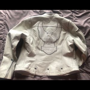 Harley-Davidson leather riding jacket, sz L, EUC!!